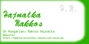 hajnalka makkos business card